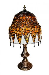 Мозаїчна лампа на бронзовій ніжці (техніка Тіффані)
