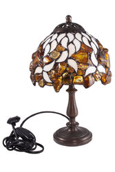 Лампа из янтаря и витражного стекла