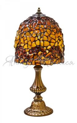 Лампа з бурштиновою мозаїкою